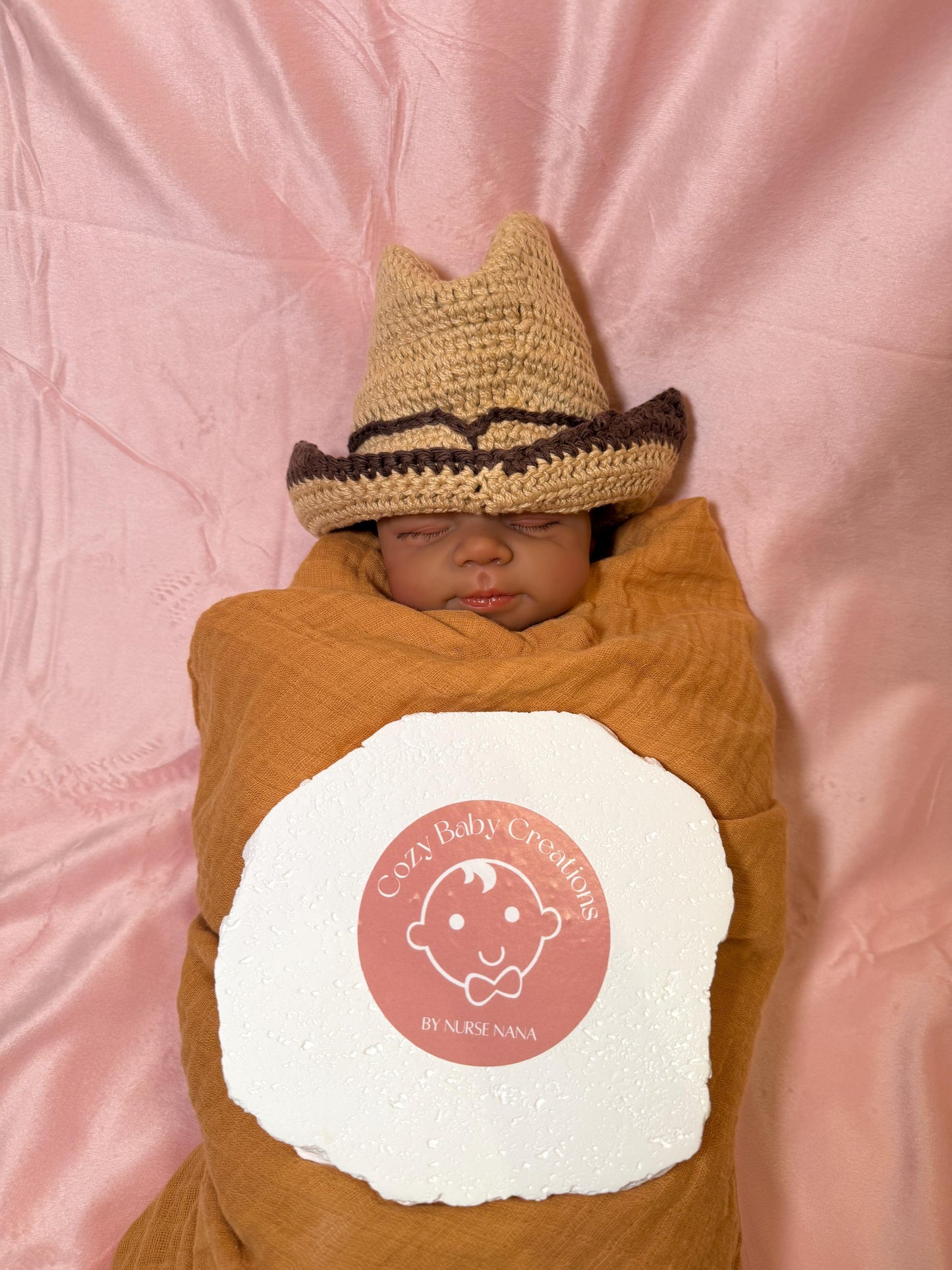 Crochet Newborn Cowboy Hat: Western Photo Prop, Baby Outfit