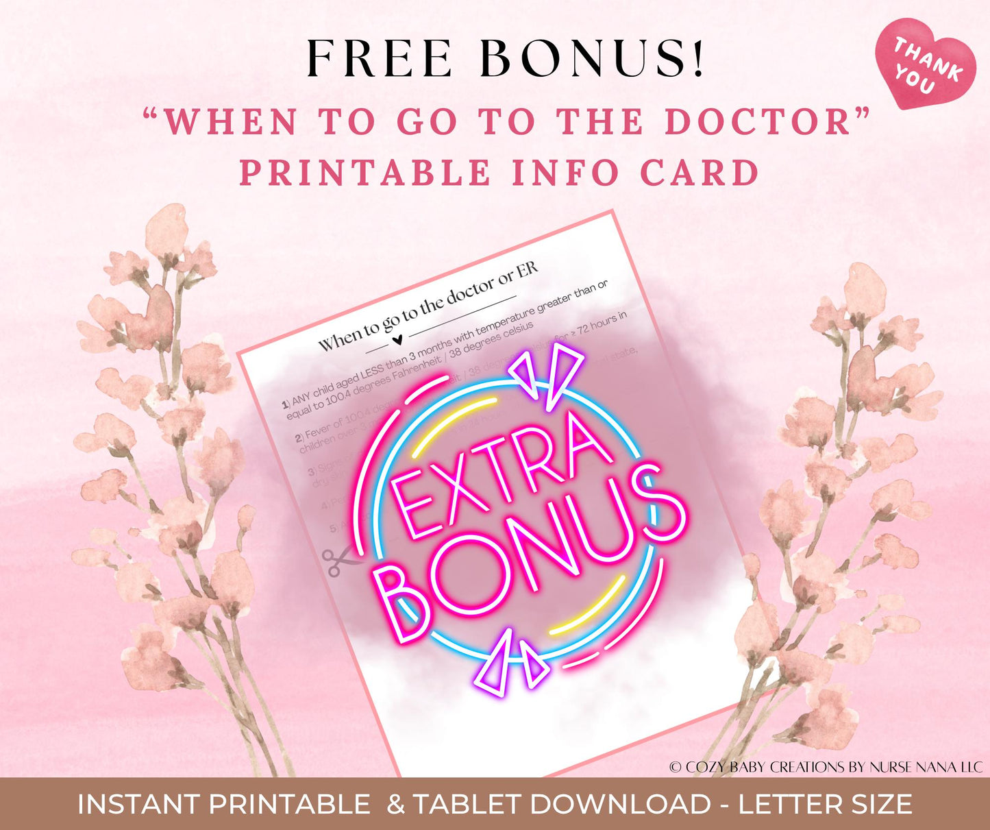 Child Health Tracker: Fever & Medication Log, Nurse Designed (PDF)